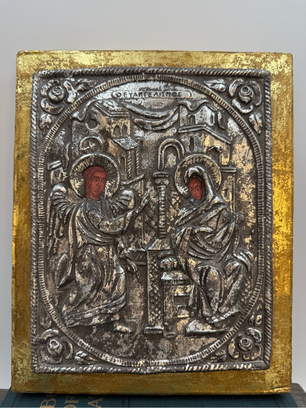 Vintage Byzantine the Annunciation of Virgin Icon Orthodox